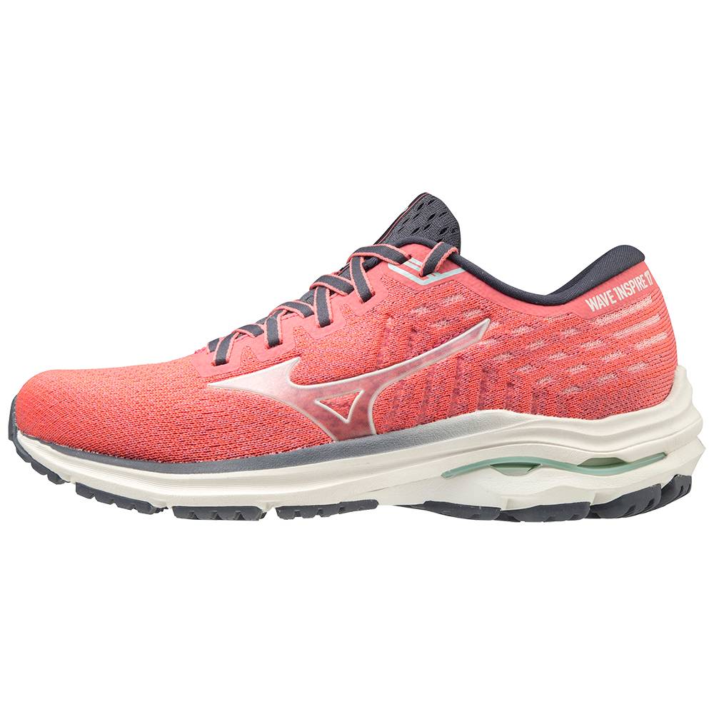 Womens Mizuno Wave Inspire 17 WAVEKNIT Running Shoes Red/white Philippines (ZWCEUO513)